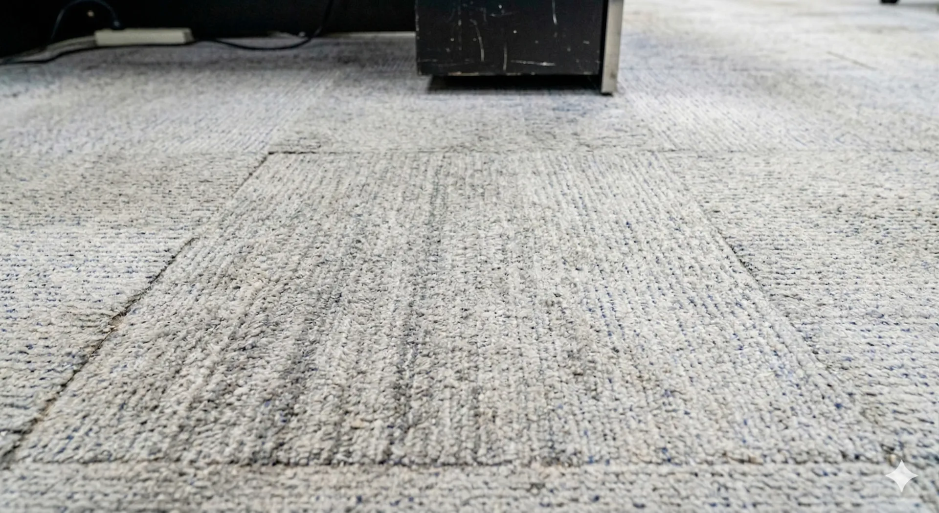 Clean restored carpet after thermal treatment